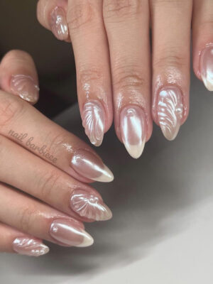 Glazed French Wet Look Nails